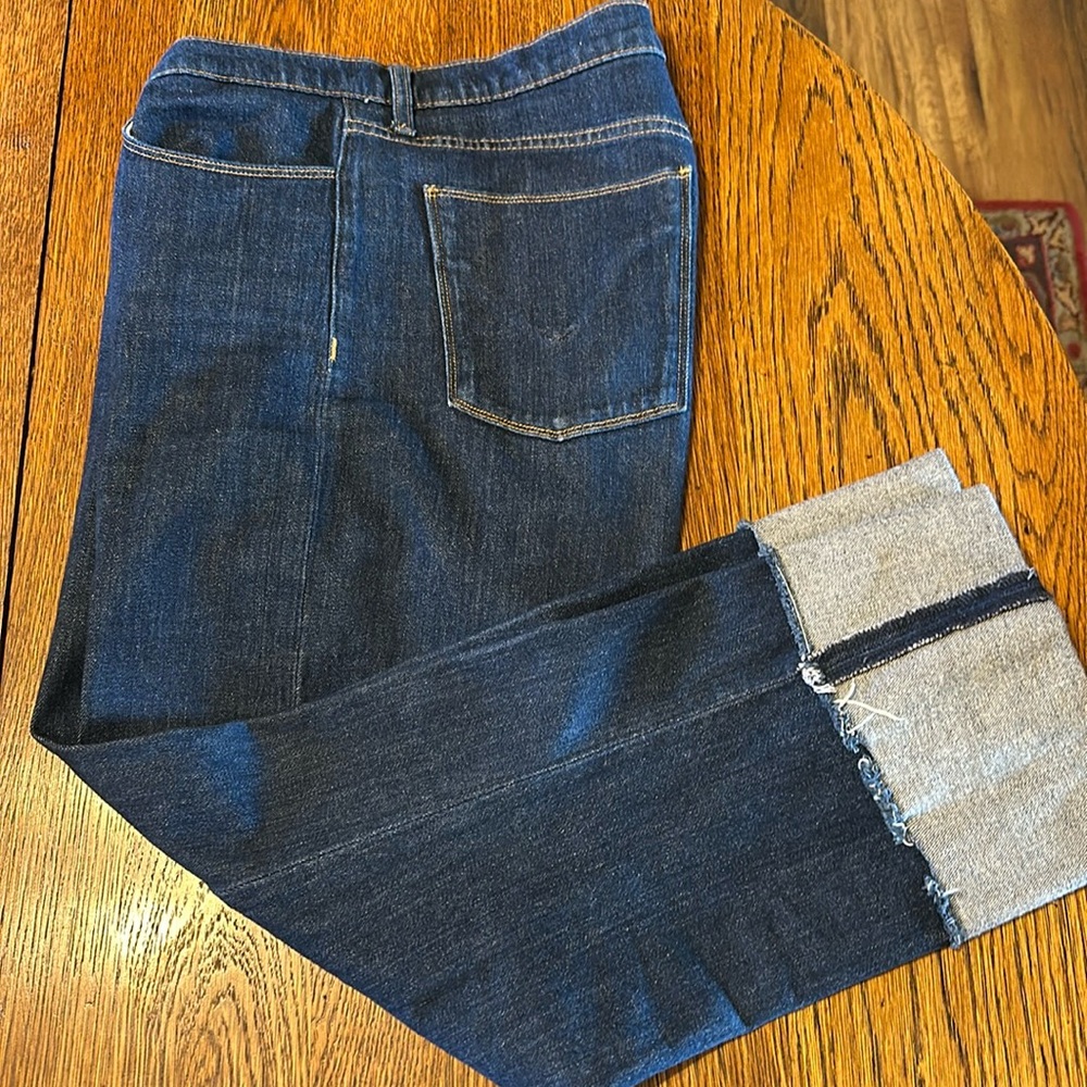 Hudson high rise Zoeey deep cuff straight crop jean size 31